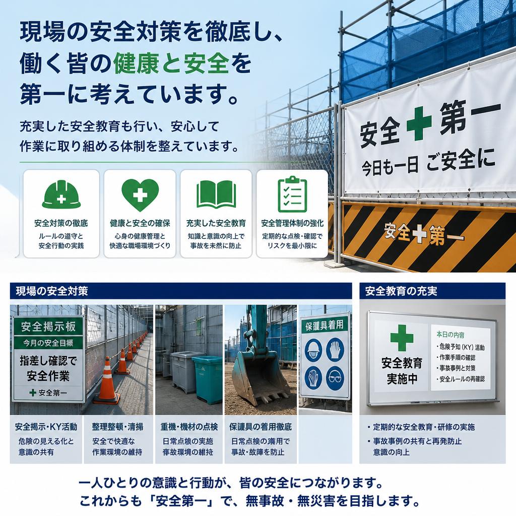 安全対策で安心して働ける職場